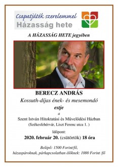 Berecz András Kossuth-díjas ének- és mesemondó estje csütörtökön